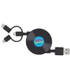 Image de Câble trio YELLO KOKO USB vers USB-C/Micro/Lightning 1M Vinyl