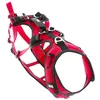 Image de Harnais pour Chien Confort Trek I-Dog (Marque Française), canicross, cani Rando, cani Jogging, cani Trail, cani Marche, Utilisation Sportive ou Loisirs pour Courir avec Son Chien, Rouge, Taille XL