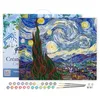 Image de Figured'Art Peinture par Numéro Adulte avec Cadre Van Gogh Nuit Etoilée - Activité Manuelle Kit de Loisir Créatif DIY Numéro d'Art Complet - 40x50cm toile tendue sur châssis
