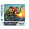 Image de Figured'Art Peinture diamant pour adultes - 40 x 50 cm - Toile enroulée - Éléphant artistique - Images 5D - Pierres carrées - Kit de bricolage
