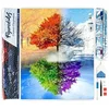 Image de Figured'Art Peinture diamant pour adulte - 40 x 50 cm - Toile enroulée - 4 saisons - Images 5D - Pierres carrées - Kit de bricolage