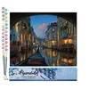 Image de Figured'Art Peinture par Numéro Adulte Visite du canal de Venise - Activité Manuelle Kit de Loisir Créatif DIY Numéro d'Art Complet - 40x50cm sans châssis en bois