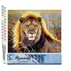 Image de Figured'Art Peinture par Numéros   Lion dans la Savane   Taille 40x50cm sans châssis en Bois