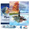 Image de Figured'Art Peinture diamant pour adulte 40 x 50 cm - Avec cadre - Toile tendue - 4 saisons - Classique - Images 5D - Pierres carrées - Kit de bricolage