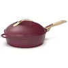 Image de COOKUT La Fabuleosa Poêle casserole 2 poignées 8 en 1 28 cm métal rubis