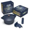 Image de Cookut, Coffret de Noël - l'Incoyable Cocotte 28 cm - Myrtille (bleu)