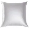 Image de Inphysio Taie d'Oreiller en Soie de Mûrier Naturelle de 22 mm - Hypoallergénique - Doux et Respirant - Hydratation de la Peau - Cheveux Lisses - Anti-Rides - Certifiée Oeko-TEX - 65 x 65 cm - Blanc