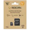 Image de Carte mémoire Micro SD Reborn 64 Go Class 10 UHS-I U1 Reconditionnée + Adaptateur en occasion ou reconditionné