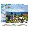 Image de Figured'Art Peinture par Numéro Adulte avec Cadre La terrasse à Sainte-Adresse - Monet - Activité Manuelle Kit de Loisir Créatif DIY Numéro d'Art Complet - 40x50cm toile tendue sur châssis