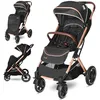 Image de Lorelli Poussette Storm, poussette de sport pliable, seulement 9,3 kg, siège sport compact jusqu'à 22 kg, poussette de voyage pour bébé, système de pliage à une main, noire