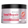 Image de Revuele Masque capillaire Total Repair, 500 ml, cure professionnelle pour cheveux abîmés, cassants, chimiques et cassants avec kératine et acide hyaluronique