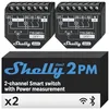 Image de Shelly 2PM Gen3 - Interrupteur volet roulant connecté Wi-Fi, 2 Canaux - 16 A, Mesure de consommation électrique, app iOS Android, puce Shelly 8MB, Compatible avec Alexa Google Home - Lot de 2