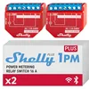 Image de Shelly Plus 1PM - Module relais interrupteur connecté Wi-Fi 16A, Compteur d'énergie intégré, Domotique Lumières connectées, Compatible Alexa Google Home, App iOS Android - Lot de 2