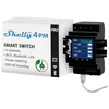 Image de Shelly Pro 4PM - Interrupteur connecté sur rail DIN, W-Fi, LAN (4 canaux - 40 A), Compteur de consommation intégré, Contrôle à distance éclairage, app iOS, Android, Compatible Alexa, Google Home