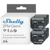 Image de Shelly 2PM Gen4 - Module volet roulant connecté Matter, Zigbee, Wi-Fi, 2 Canaux 8A, Mesure consommation, Contrôle application, Compatible Alexa, Google, SmartThings, Apple Homekit - 4 Unités