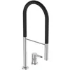 Image de Ideal Standard - Goût, Mitigeur monocommande professionnel pour évier de cuisine à deux trous, Bouche haute tubulaire avec douchette pivotante et amovible, Chromé