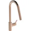 Image de Ideal Standard - Gusto, Mitigeur monocommande pour évier de cuisine, Bouche haute tubulaire avec douchette orientable et amovible à deux fonctions, Sunset Rose