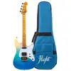 Image de Flight Rock Series Pathfinder Tenor Transparent Blue elektrische solid body ukelele met gigbag