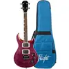 Image de Flight Rock Series Vanguard Transparent Purple elektrische solidbody tenor ukelele met gigbag