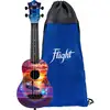 Image de Flight Ultra Travel Series UTS-42 Vibe kunststof sopraan ukelele met hoes