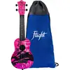 Image de Flight Ultra Travel Series UTS-40 Pink Rules kunststof sopraan ukelele met hoes
