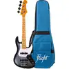 Image de Flight Rock Series Mini JB Bass Moonburst compacte elektrische basgitaar met gigbag