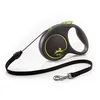 Image de Flexi, Laisse Modèle Black Design, Version Cordon, Forme Moderne et Ergonomique, Système de Guidage perfectionné, Laisse à Enrouleur, Made in Germany, Black/Green, M - 5m