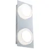 Image de Paulmann 70883 plafonnier LED Doradus carré incl. 2x4,7 watts éclairage de plafond Chrome éclairage de salon Métal, plastique 3000 K