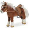 Image de Götz 3401099 Poupée Cheval Champion de Saut d'obstacles (Hauteur au Garrot 24 cm) - Cheval en Peluche Brun pour poupées, 28 cm de Haut - avec Selle, Bride et Couverture de Pique-Nique