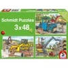 Image de Schmidt Spiele 3 Puzzles - Mes Machines de Chantier Préférées Spiele-56520