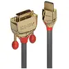 Image de LINDY Câble de raccordement HDMI/DVI 0,50 m 36193 gris [1 x fiche HDMI   1 x fiche DVI 18 + 1 pôles]