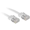 Image de LINDY 47504 - Câble patch plat Cat.6 non blindé - Blanc - 5 m