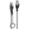 Image de LINDY Câble réseau de verrouillage S/FTP Cat.6A Câble rj45 Gris 0,5 m