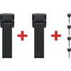 Image de ABUS Antivol pliable Bordo 6000K avec support de serrure SH - jeu de 2 - antivols de vélo avec cylindre XPlus pour une haute protection contre les manipulations - longueur 90 cm, noir