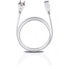 Image de Oehlbach Powercord C13 / 500 - Cordon d'alimentation avec fiche résistante aux Chocs et Prise de Courant - Très Souple, Excellente fiabilité de Contact - 5 m - Blanc