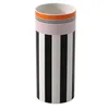 Image de Villeroy & Boch - Memphis Home vase grand multicolore, vase à fleurs décoratif noir/blanc avec touches d’orange et de rose, décoration, design iconique, déco pour la maison, porcelaine Premium