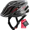 Image de ALPINA FB JR. 2.0 - Casque de vélo absorbant les chocs, léger et stable avec rétroéclairage LED pour enfants, noir/blanc/rouge, 50-55 cm