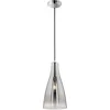 Image de Fischer & Honsel Suspension Zeal - Culot E27 max. 60 W - Lampe suspension en métal et verre - Couleurs chromées à effet miroir - 140 cm - Diamètre : 23 cm