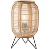 Image de Brilliant Tanah Lampe de Table, Lampe de Chevet, Lampe de Nuit avec Interrupteur Intermédiaire pour Fil Noir/Naturel 1 Ampoule A60 E27 42 W