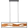 Image de Brilliant Chaumont Suspension LED 100cm Schwarz/Holz - Dimmbar