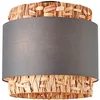 Image de Brilliant Waterlilly Plafonnier 35 cm Gris/beige Textile/jacinthe d'eau/métal, 2 x A60, E27, 60 W