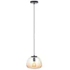 Image de Brilliant Lampe Kaizen - Suspension - 25 cm - Ambre/noir mat - Métal/plastique marron - 1 ampoule A60, E27, 40 W