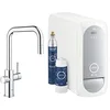 Image de GROHE Blue Home 31543000 Kit de démarrage avec bec en U, 3 types d'eau filtrée et refroidie pour filtre GROHE Blue Size S, bec de mousse extractible) Chromé