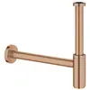 Image de Siphon pour lavabo 1 1/4", 8 x 15 x 21 cm, couleur cuivre brillant brossé (référence : 28912DL0)
