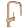 Image de Grohe Minta Mitigeur d'évier à une poignée DN 15, 32322, U, double jet d'eau de rinçage, Couleur : coucher de soleil chaud brossé - 32322DL2