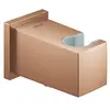 Image de Grohe Euphoria Cube Coude de sortie 1/2 avec support mural fixe pour télédouches, série Grohe Euphoria Cube, 8,8 x 5,2 x 8,8 cm, couleur cuivre brossé (référence : 26370DL0)