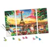 Image de Ravensburger CreArt 20134 - Reflection of Paris - Triptyque peint par numéroset de peinture à faire soi-même avec pinceau et peintures acryliques, cadeau pour femme et homme, peinture pour adultes