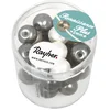 Image de Rayher Renaissance 14438000 Lot de 32 perles de cire de verre avec grand trou Blanc/gris 10 mm