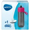 Image de BRITA Gourde filtrante active rose, réduit le chlore, le plomb et autres impuretés organiques pour une eau du robinet plus pure, sans BPA, 1 filtre MicroDisc inclus