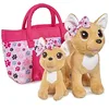Image de Simba 105893213 ChiChi Love Happy Family Chihuahua Peluche Chihuahua en deux tailles différentes 20/14 cm avec sac tendance à partir de 3 ans